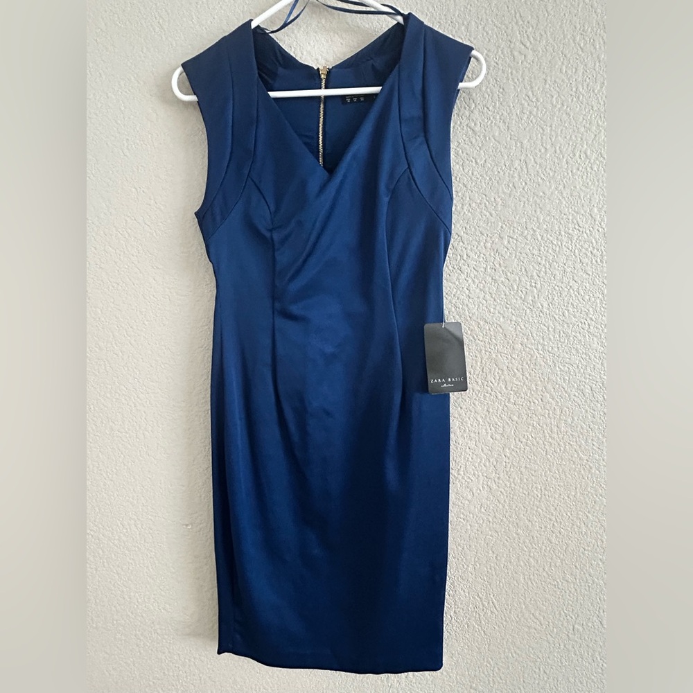 Zara Women's Royal Blue Midi Dress